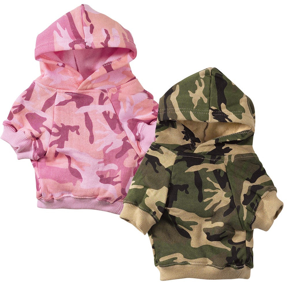 Casual Canine Camo Hoodies