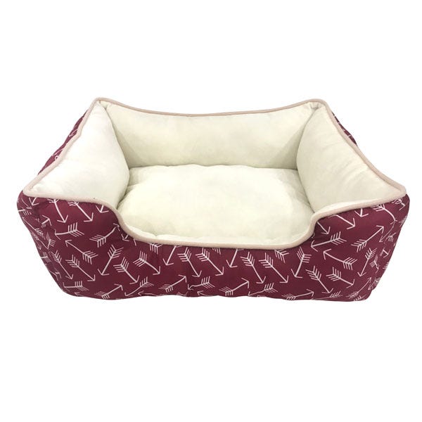Slumber Pet Red Arrow Print 19-inch Cuddler Bed